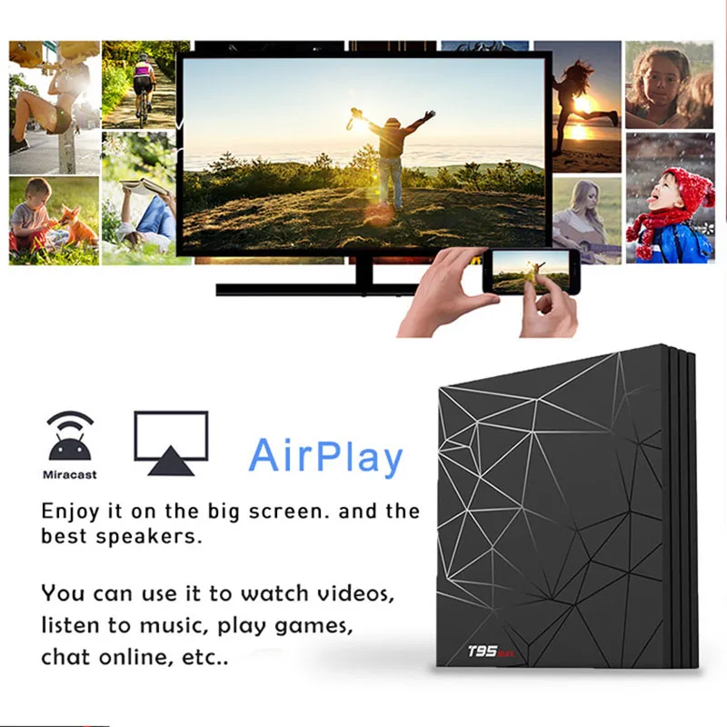 T95 Max Android 9 0 ТВ приставка 4 Гб 64 Смарт Allwinner H6 четырехъядерный процессор 6K HDR 2 ГГц Wifi