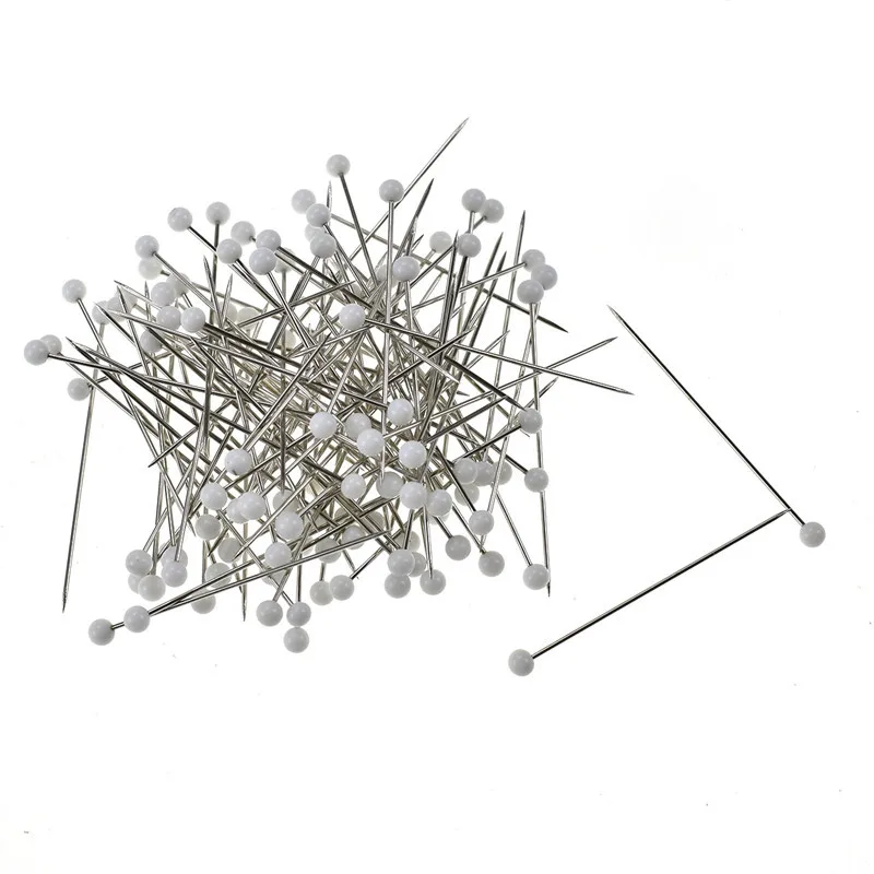 100 шт./кор. швейные иглы шпильки с круглой головкой булавки для шитья Свадебный