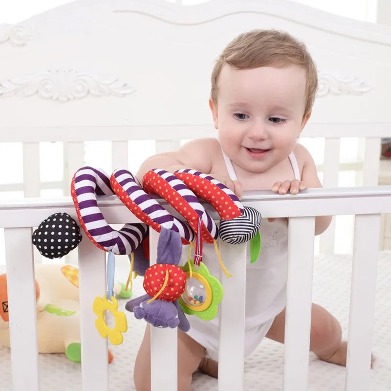 0-2 Years Baby Rattles Newborn Infant Teethers Toy Stroller Crib Bed Around Ring Bell Vocal Toys For Children Kids Birthday Gift | Игрушки и