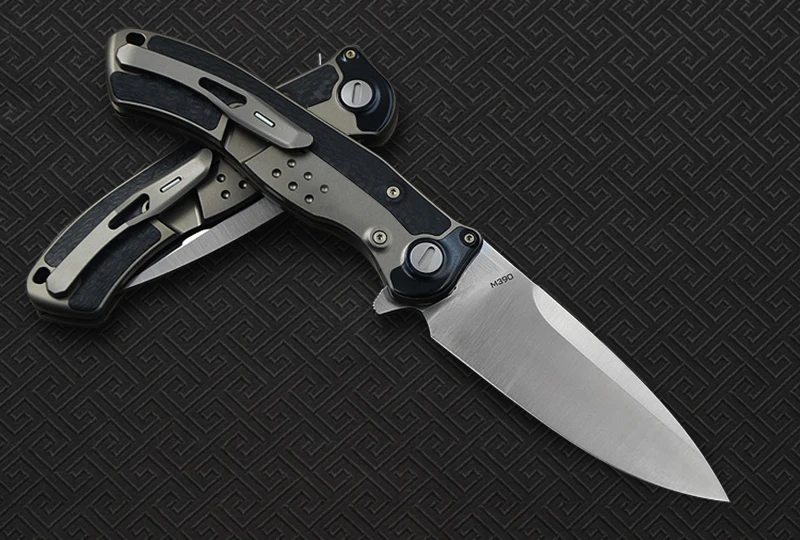 VENOM BONE DOCTOR M390 Титан+ CF Флиппер Складной нож Открытый Кемпинг Охота выживания карманные кухонные ножи для фруктов EDC инструменты