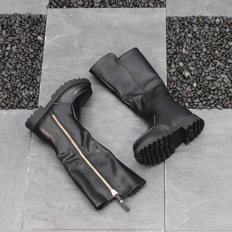 MXHY2019 зимние новые бархатные кожаные ботинки для девочек Теплые хлопковые