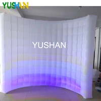 9ft led inflatable photo booth wall backdrop 1pc led strip with inner air blower portable led wall stand for christmas parties