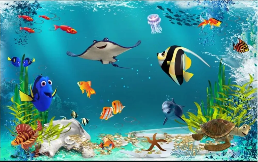 Пользовательские фото обои 3d для стен 3 d Средиземноморский красивый мультфильм