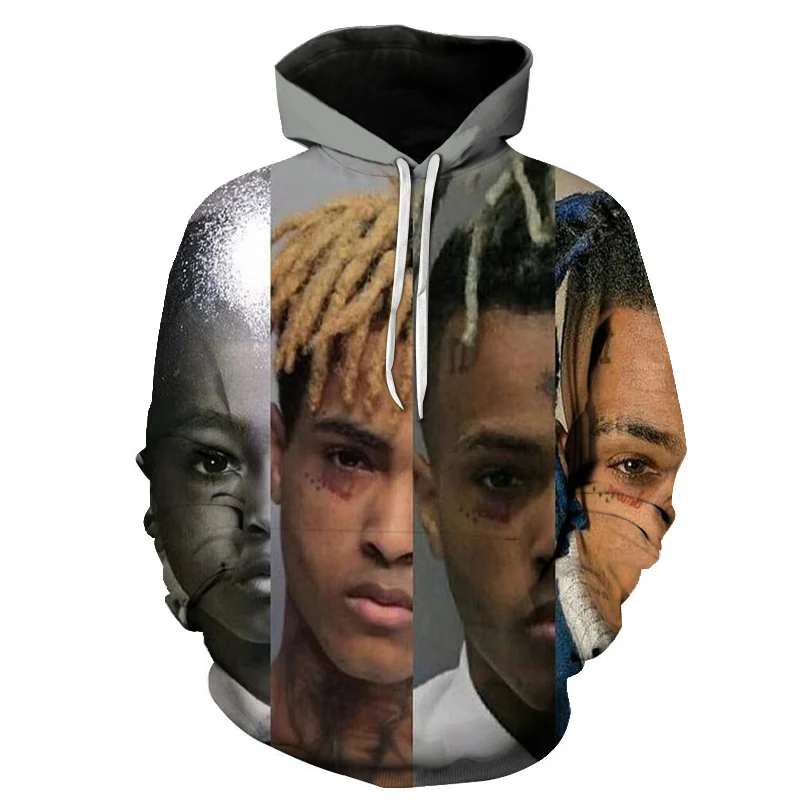 2019 новые Raper Xxxtentacion 3D мужские толстовки с принтом/женские модные хип хоп худи и