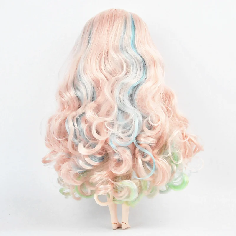 Обнаженная кукла блонд кудрявые волосы Blyth кукла шарнирное тело DIY обнаженные игрушки BJD модные куклы смешанные цвета волосы куклы 19 шарнирная игрушка для девочки