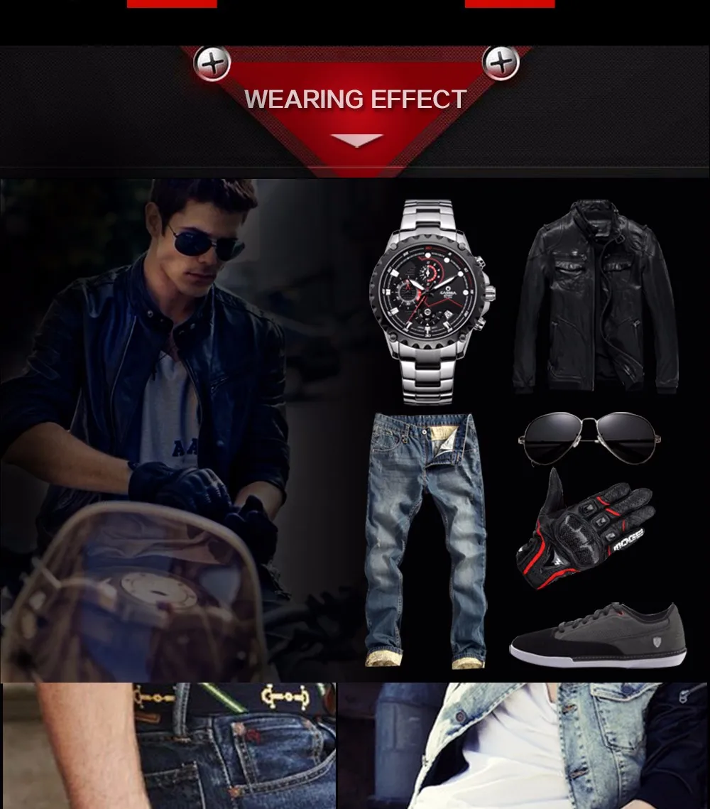 Reloj Hombre CASIMA часы мужские роскошные брендовые из нержавеющей стали многофункциональные спортивные мужские кварцевые часы мужские часы Montre Homme