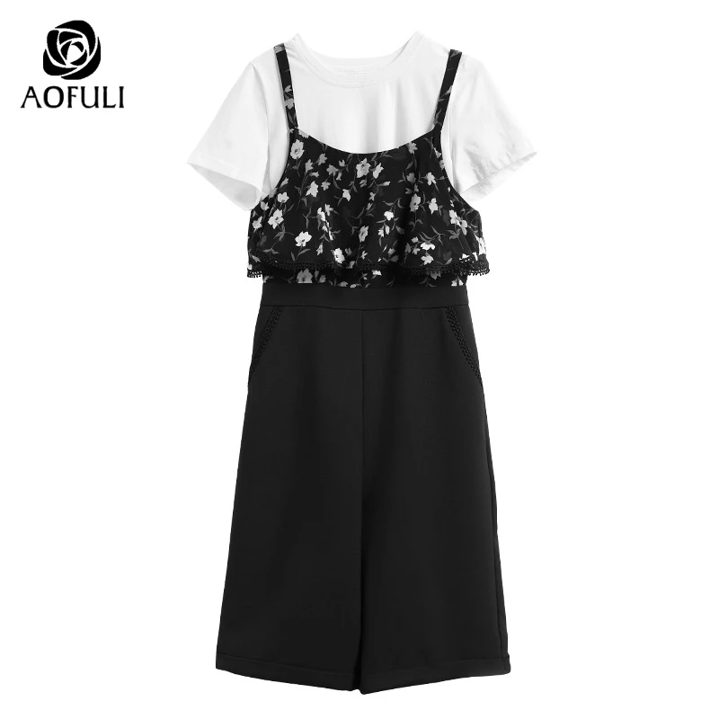 XL ~ 5XL Женский Повседневный костюм из двух предметов хлопковая футболка и шорты на