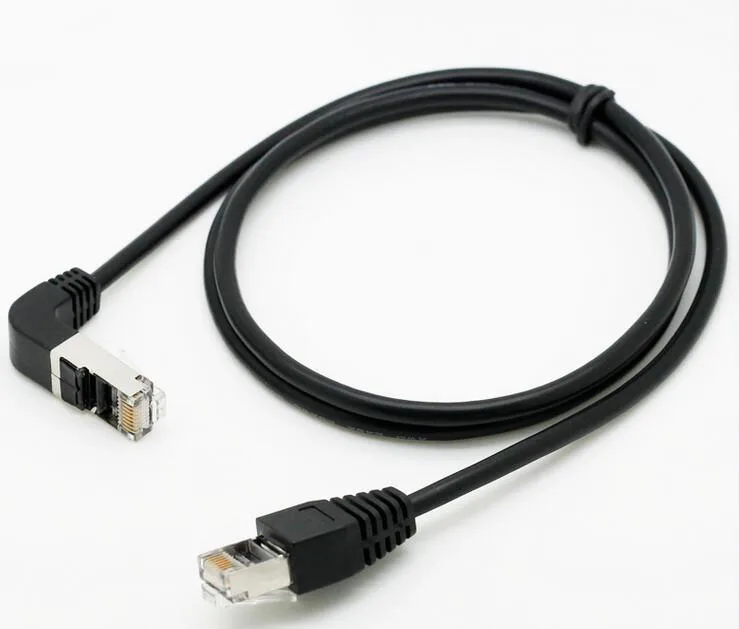 50pcs/lot 90 Degree Angle RJ45 CAT5e Male to M/M Extension LAN Network Ethernet Cable 50cm |