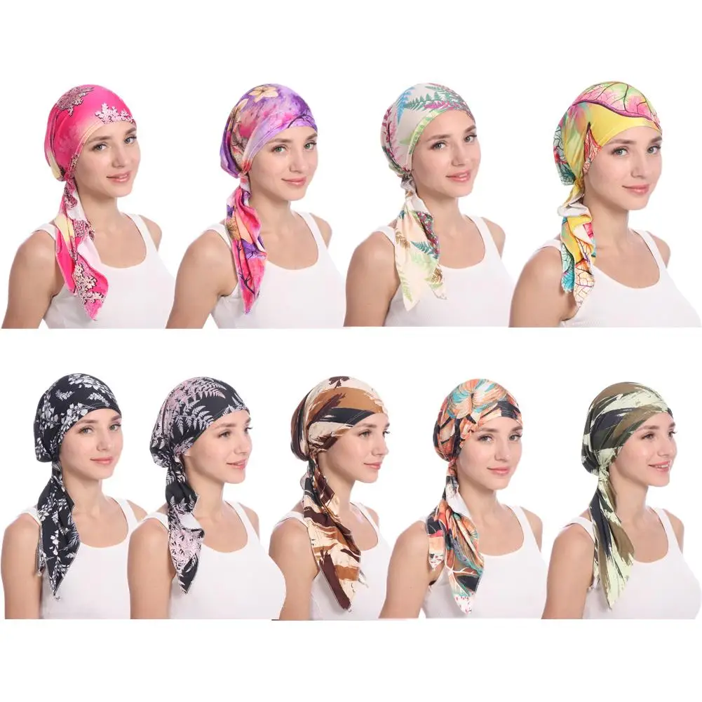 Женский элегантный платок с принтом шапка больной раком шапочка для