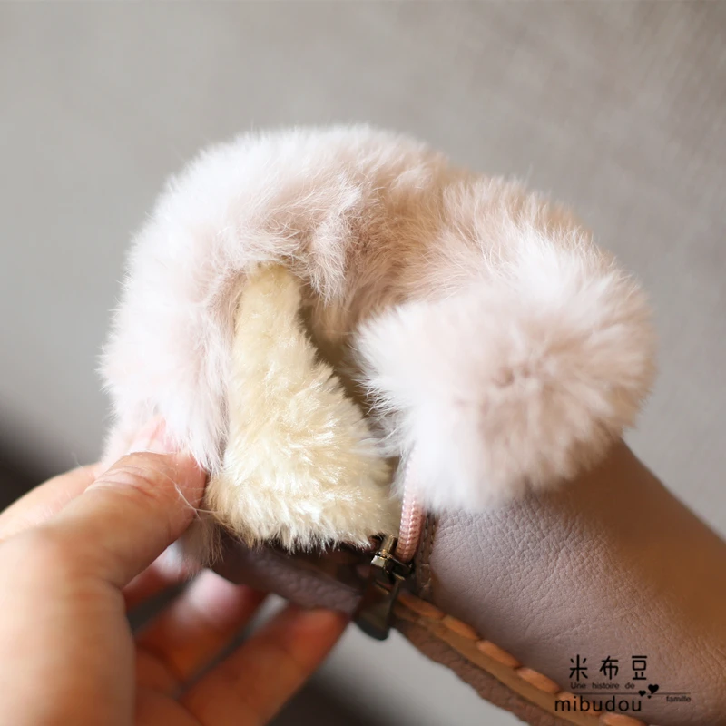 Koovan/Детские осенне зимние Бархатные Нескользящие сапоги для девочек хлопковая