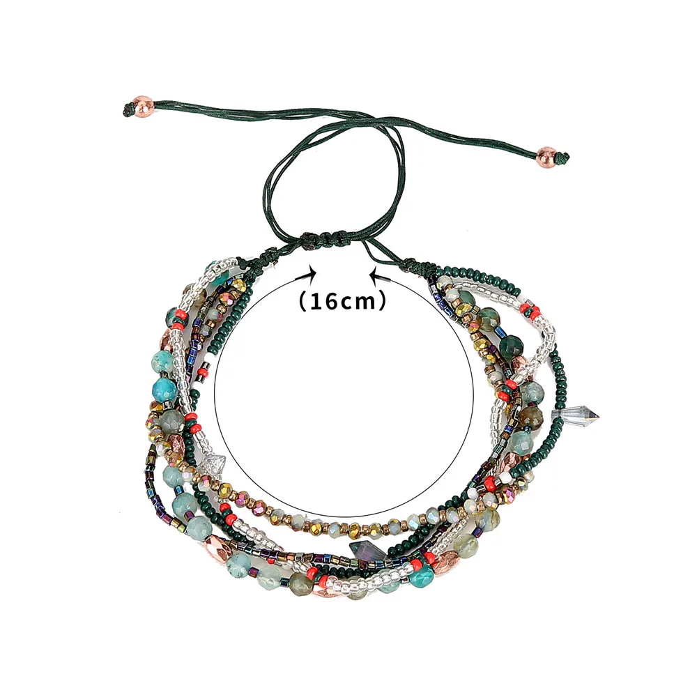 Bohemia Style Thin Beads Bracelet Multi-layer Colors Friendship Boho  Bracelets&Bangles Charm Couple Beach Jewelry For 2018