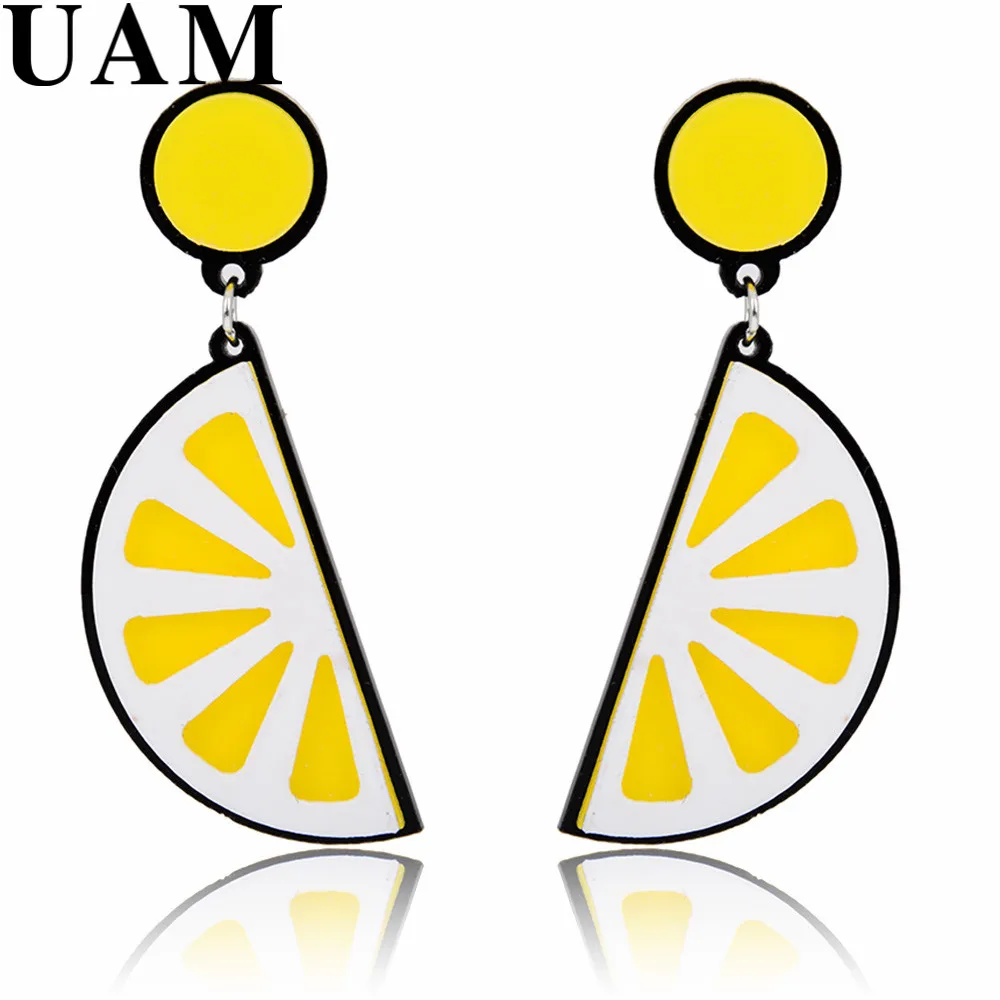 Женские серьги-подвески в стиле хип-хоп Модные Акриловые серьги панк с фруктами и