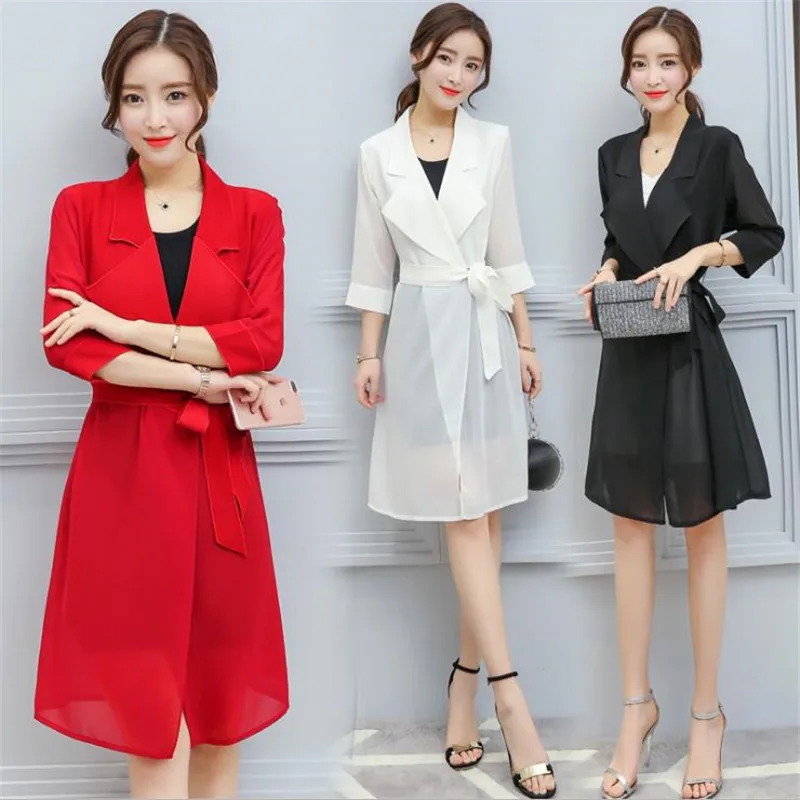 Новинка 2018 Модный женский весенне летний плащ 3 вида цветов женская элегантная