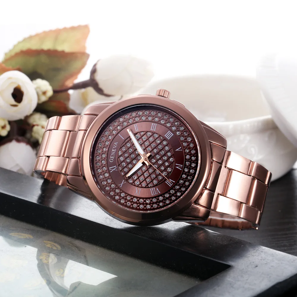 Женева часы Reloj hombre Нержавеющая сталь Спорт Кварцевые час наручные аналоговые