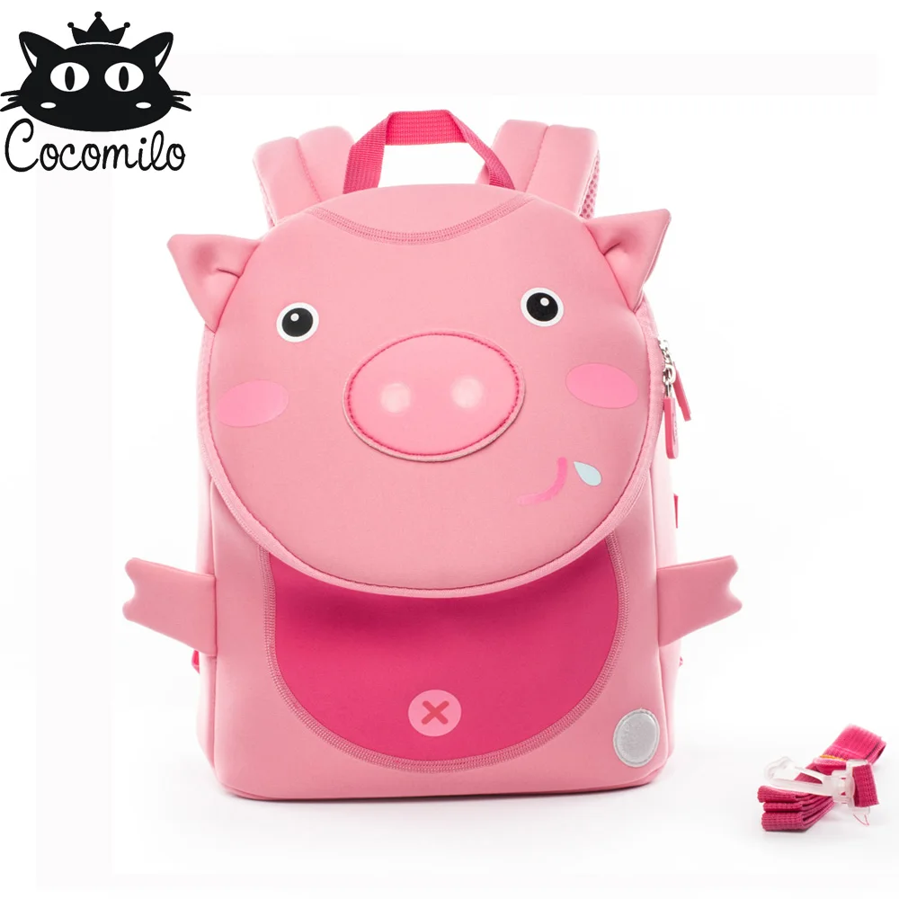pig Cocomilo, водонепроницаемый милый розовый детский рюкзак с изображением поросенка, сумка для девочек и мальчиков, Детская сумка для детского сада, для детей от 2 до 5 лет - Цвет: pig