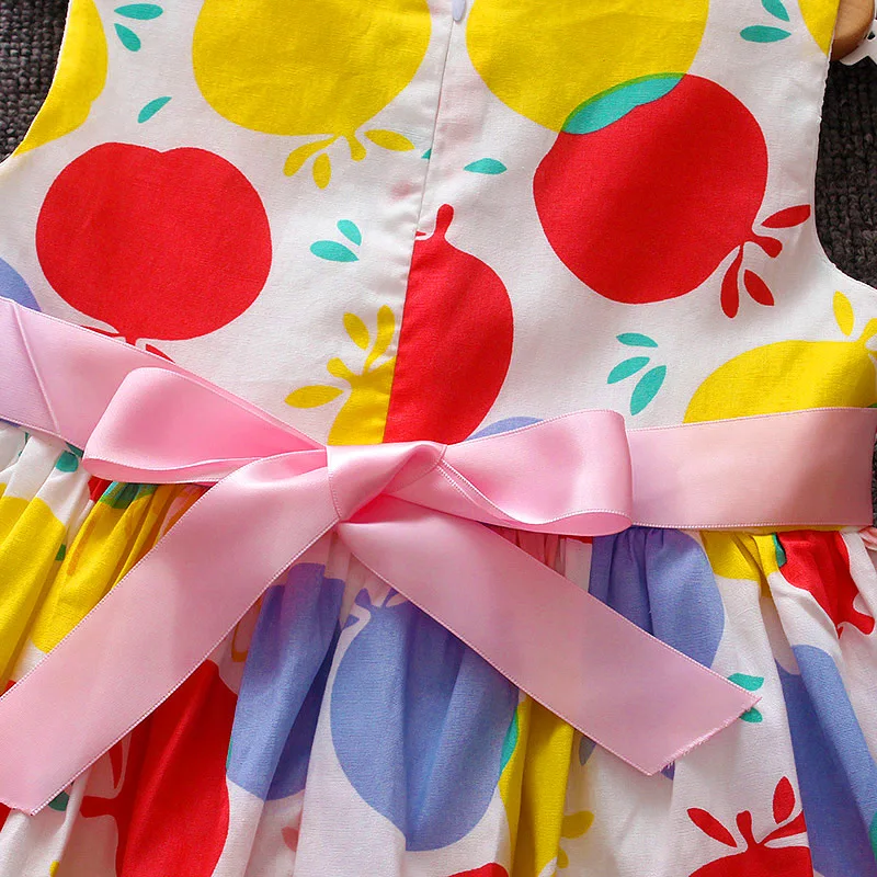 Платье для маленькой девочки хлопковое платье без рукавов с милым принтом лето