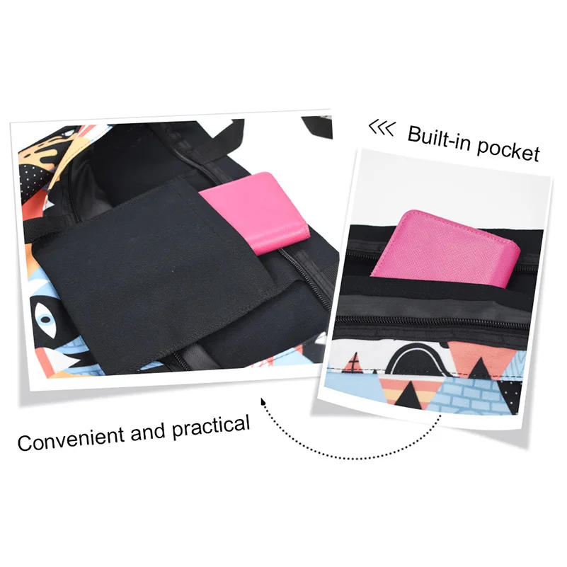 Холщовые сумки на плечо с геометрическим рисунком Экологичная сумка для покупок