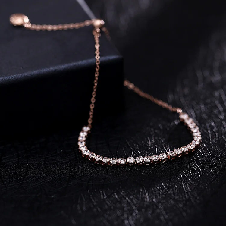 Браслет женский под розовое золото и серебро модный Ювелирное Украшение на