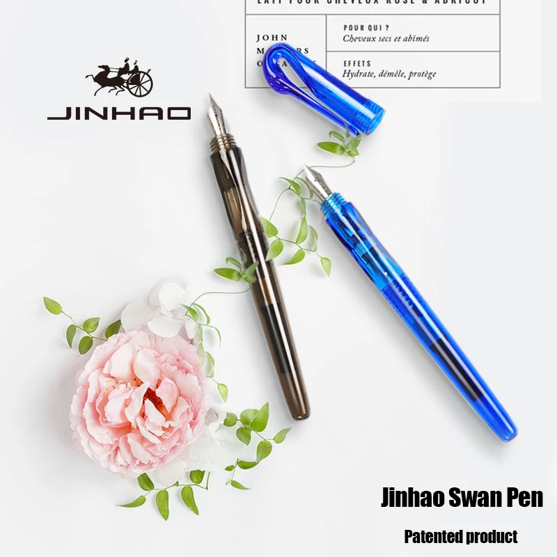 Jinhao Лебедь авторучка каллиграфия авторучка чернильная авторучка плюма студенческие канцелярские принадлежности Caneta Tinteiro Fuente Stylo Plume настраиваемый логотип