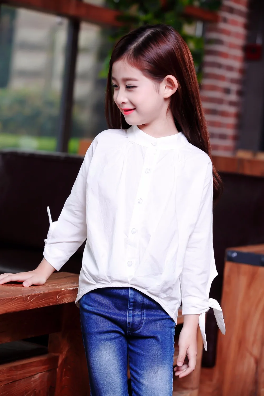 Детская одежда школьная модные детские рубашки в полоску для девочек блузки с