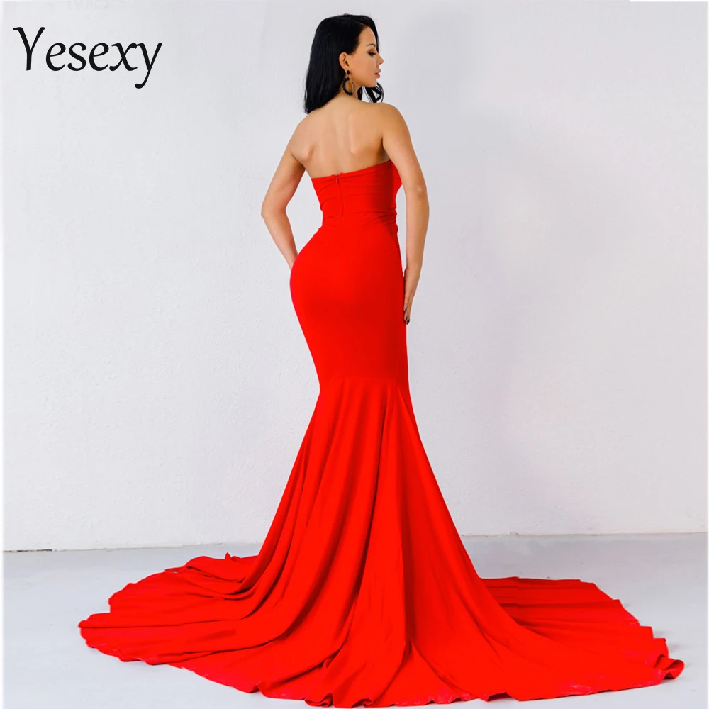Сексуальное женское асимметричное платье макси Yesexy 2021 вечернее VR1683 | Женская