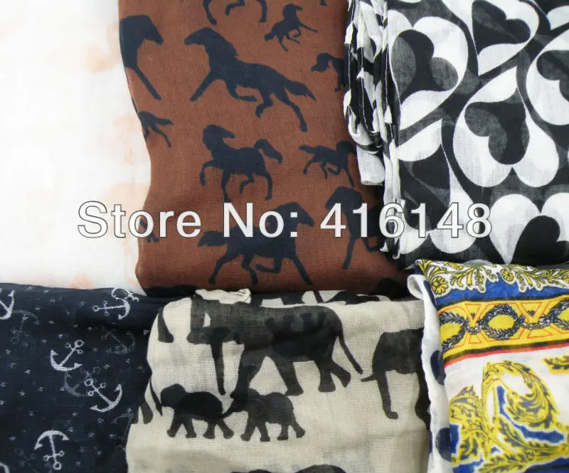 Autumn winter soft and comfortable scarf wraps animal pattern Free shipping | Аксессуары для одежды