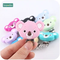 bopoobo 20pc silicone cartoon animal koala pacifier clip teething accessories pacifier holder safe teether baby shower gift