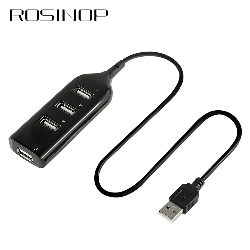 Rosinop высокоскоростной Мульти USB 2 0 концентратор 4 порта удлинитель мини хаб