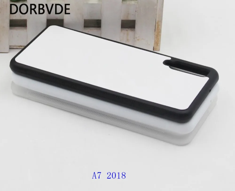 2D сублимационный чистый ТПУ + ПК резиновый чехол для Samsung A9 2018 A7 с алюминиевыми