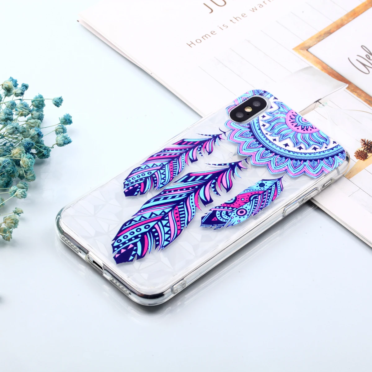 Fundas For iPhone X 8 7 Plus 6 S Phone Case Colorful Soft TPU Carcasas Back Cover New Design 2018 XS |