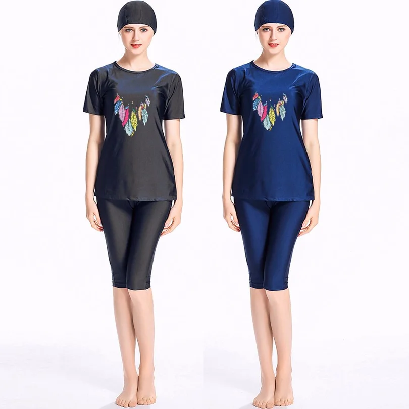 2018 Буркини скромный Мусульманский купальник женский ислам из трех частей полное