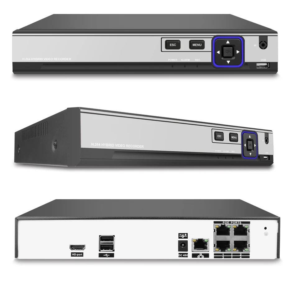 Techege 4Ch PoE NVR Max 4 К 4CH 5MP 4MP видеонаблюдения IEE802.3af 48 В HI3798M для h.265 H.264 IP Камера ONVIF P2P|cctv