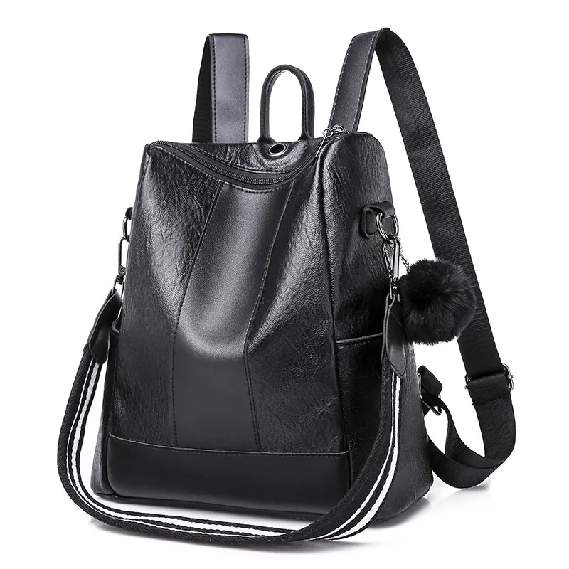 3-in-1 Vintage backpack for women shoulder bag large capacity backpack school bag for teenage girls light ladies travel backpack - Цвет: K-03