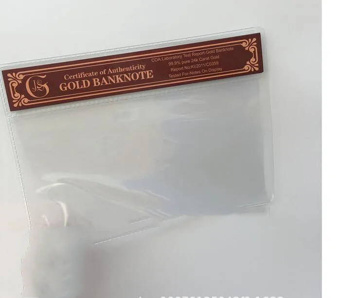 Золотые банкноты пустые новые красивые пластиковые оправы ведьма используются