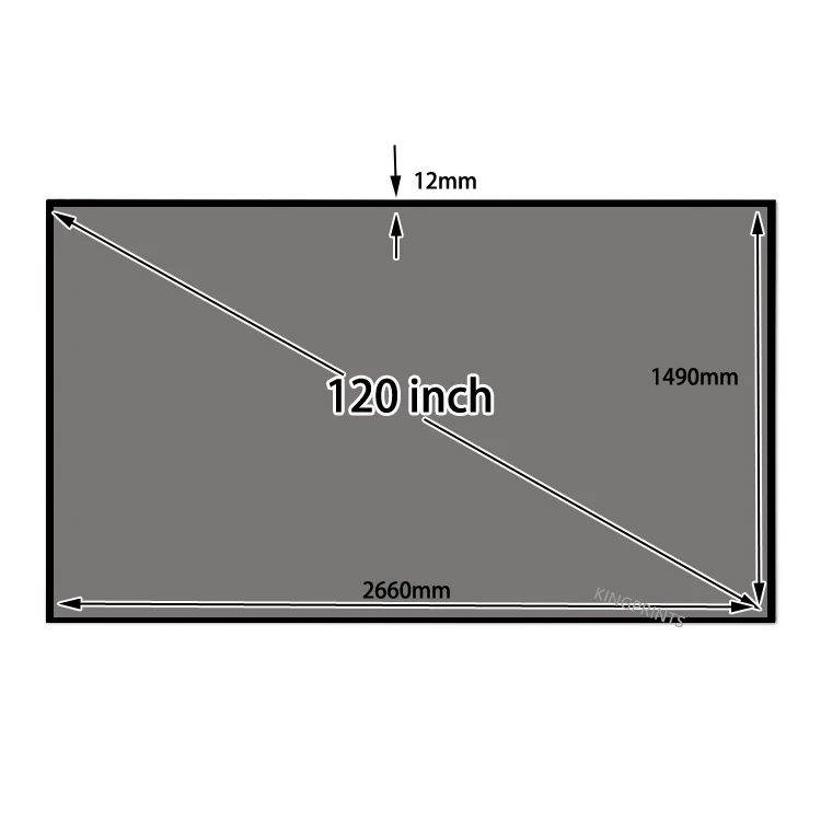 Тонкий Безель 12" 16:9 с фиксированной рамкой проекционные экраны окружающий светильник отклоняющий экран ALR для Xiaomi Ультра короткий проектор