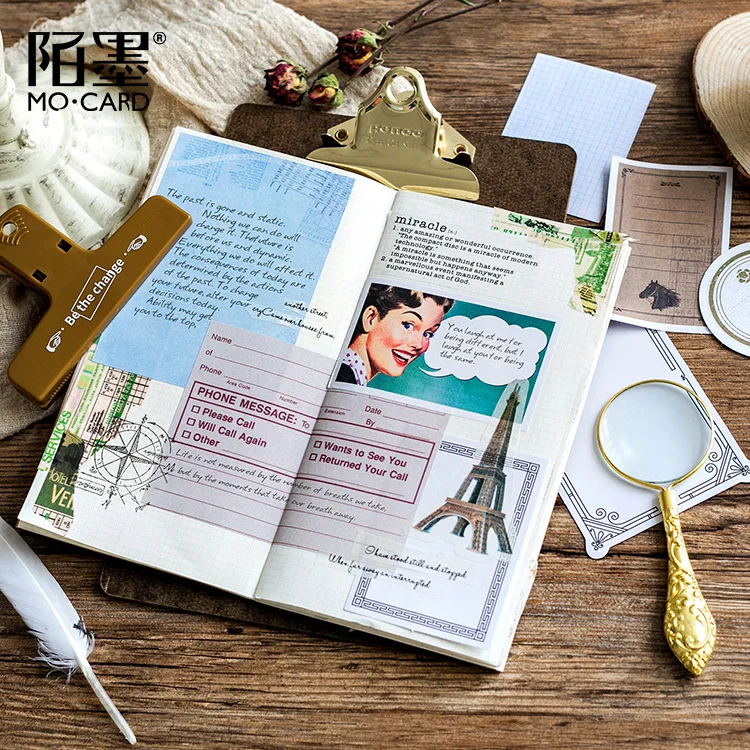 45 штук упак. Ретро заметки/Винтажные границы могут писать Декоративные наклейки