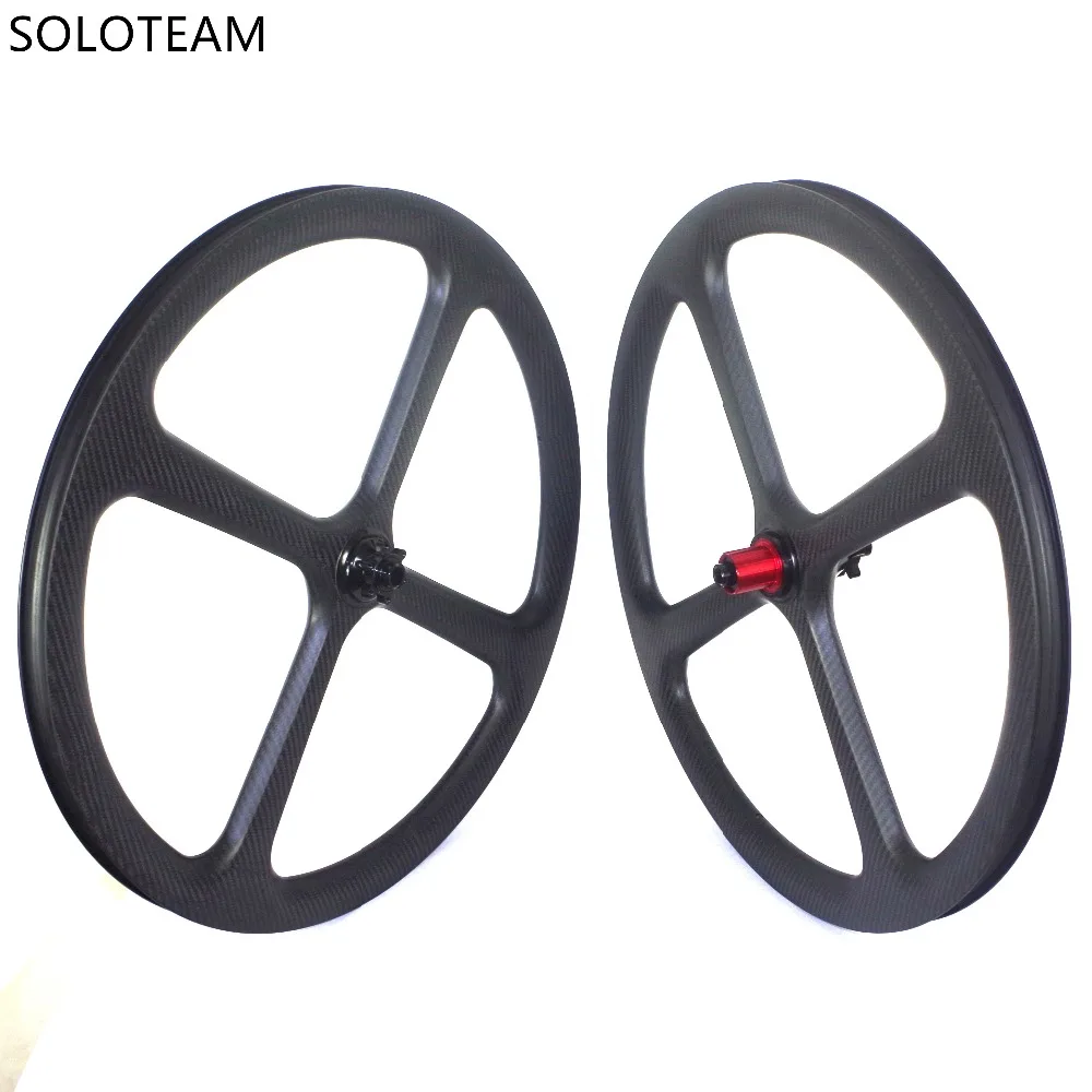 Custom logo 4 spoke 650B mtb carbon fiber wheelset 40 mm depth through axle front 100*15mm rear 142*12mm wheels | Спорт и