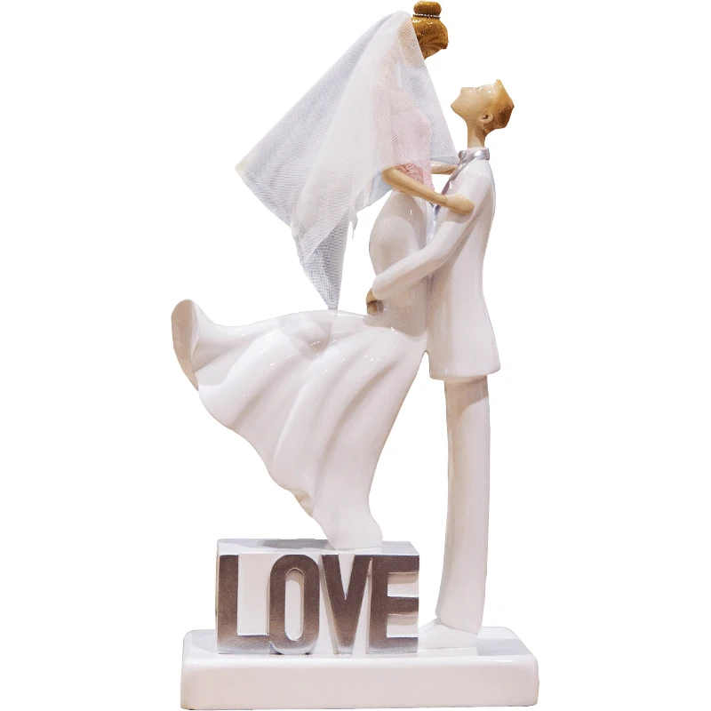 Modern Europe Creative Wedding Gift Girlfriend Anniversary Custom Ornaments Home Livingroom Desktop Resin Crafts Decoration | Дом и сад
