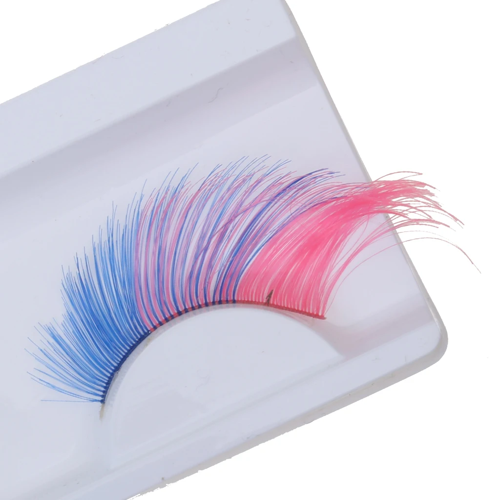 1 пара длинных накладных ресниц костюм для вечевечерние НКИ на Хэллоуин синий +