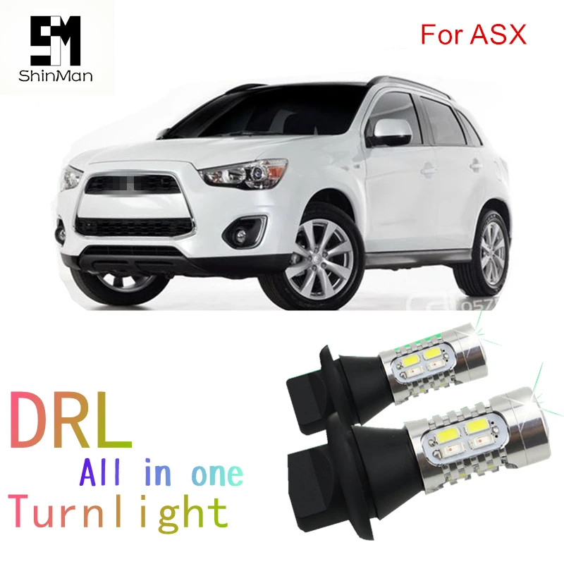 

Shinman led DRL Дневной светильник и Поворотники передние все в одной машине led светильник WY21W 7440 T20 правая передняя фара противотуманная фара для ...