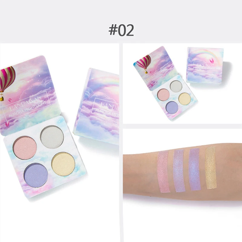 Лица Shimmer читая лицо макияж палитра отбеливатель контур свечение комплект