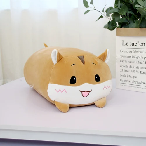 Мягкие животные мультфильм милые подушки толстый кот хомяк слон свинья плюшевая игрушка лягушка мягкие милые дети подарок на день рождения - Цвет: Черный
