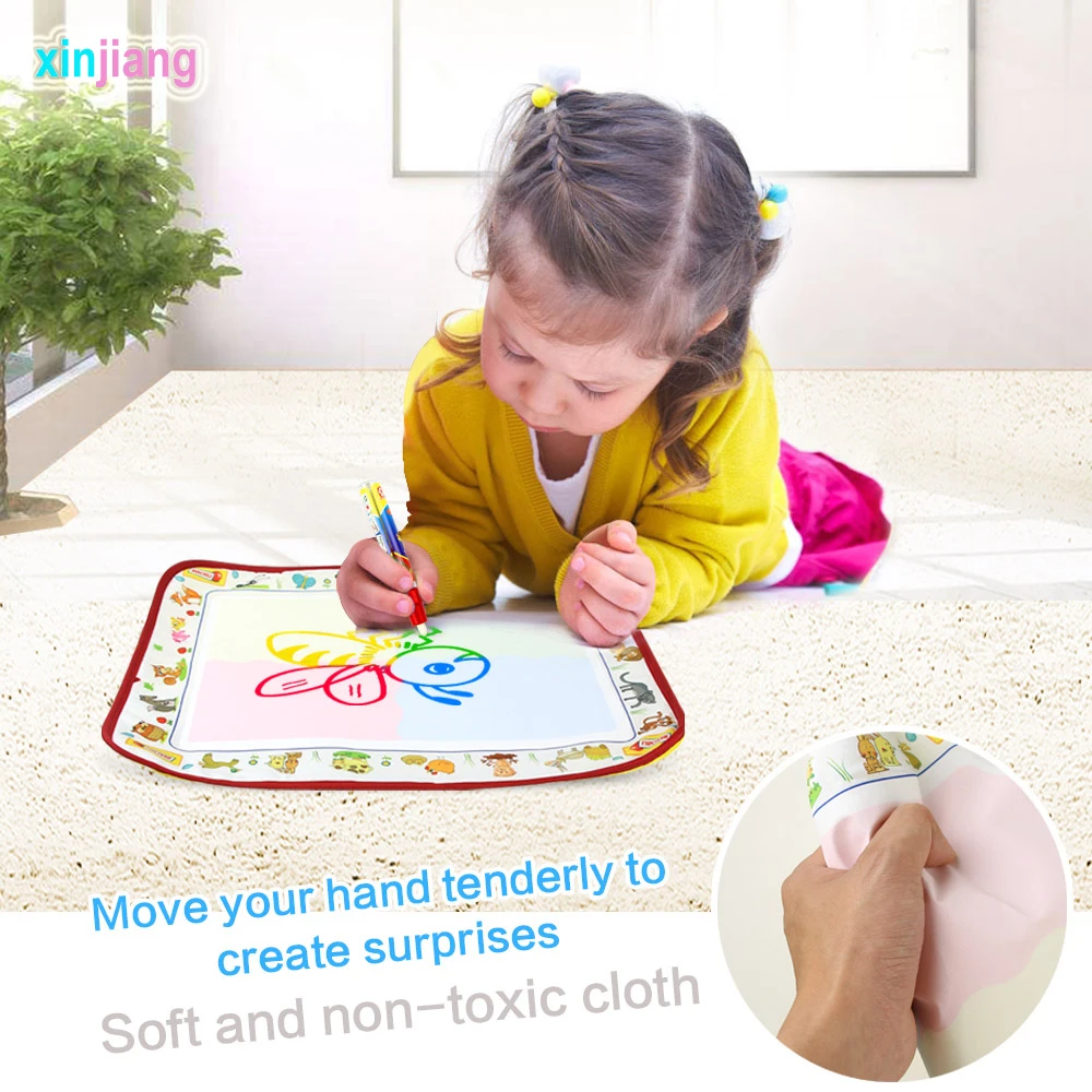 

38.5cm*29cm Magic Water Doodle Mats & Pen Water Paint Learning Coloring Mat Drawing Rug Children Gift Toys For Kids