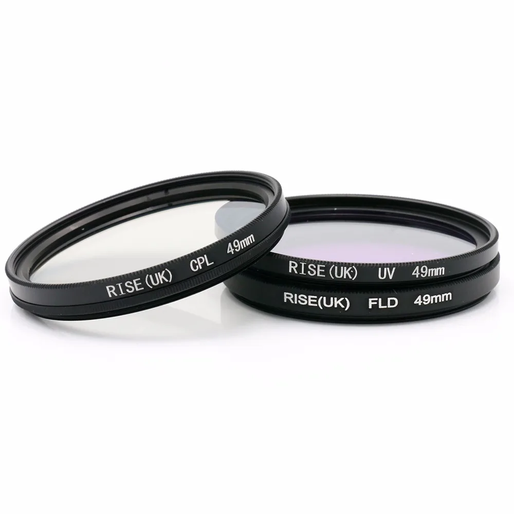 RISE (UK) 49 мм UV FLD CPL + сумка подарочный набор фильтров для Canon nikon D90 D7000 EOS 650D 600D 550D 1100D
