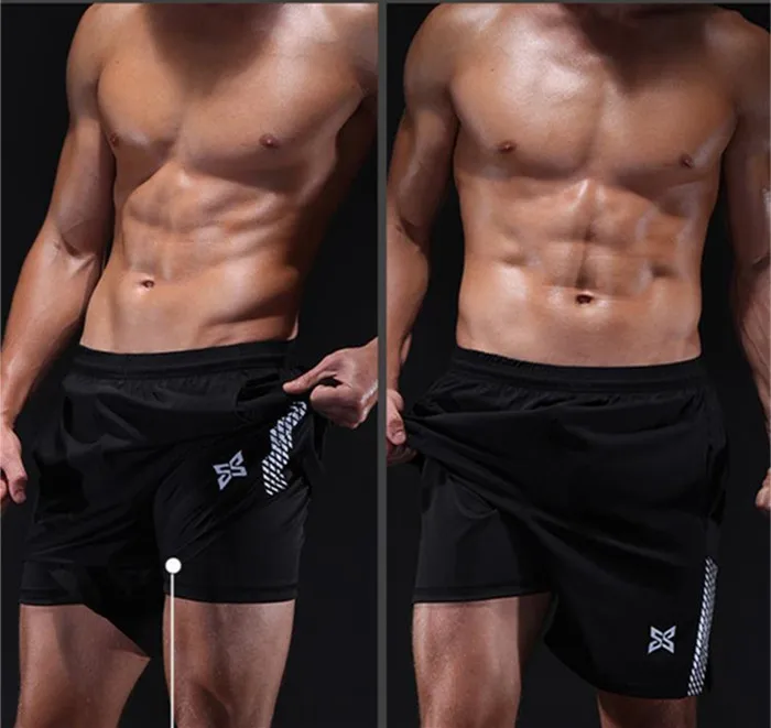 Новейшие мужские спортивные шорты трико для бега футбольные Светоотражающие