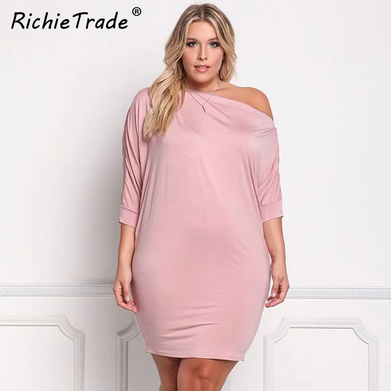 Женское платье на молнии RICHIETRADE однотонное черное с асимметричным вырезом и