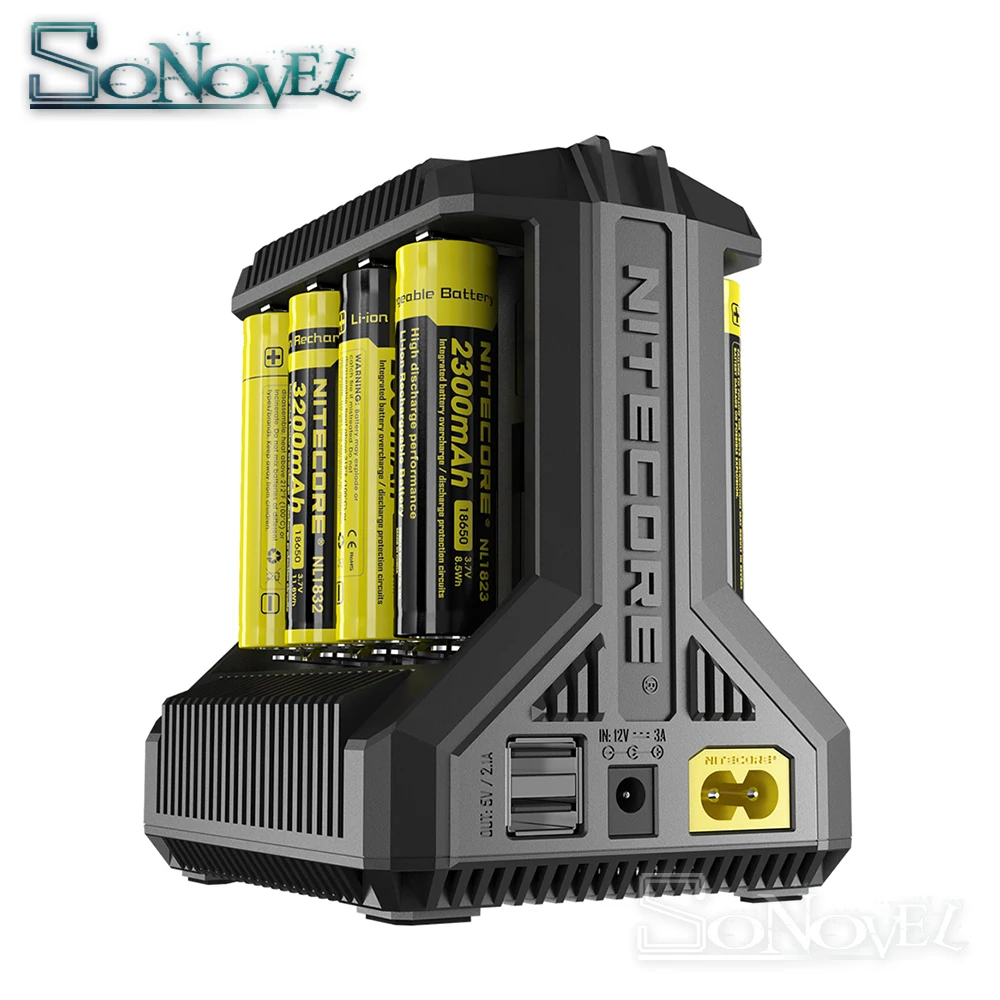 NITECORE Intellicharge I8 eight Bays зарядное устройство Li Ion 18650 14500 16340 26650 AAA AA автоматически