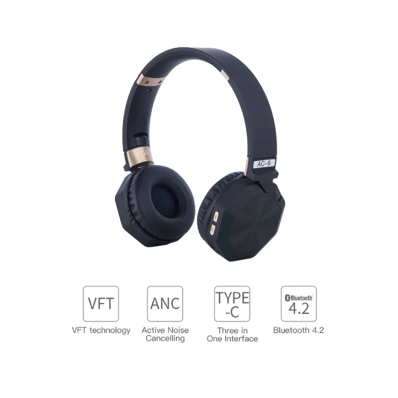 Version 4.2 Bluetooth Headphones with Microphone Noise Cancelling Wireless Headset for Sport Calling Music Play fone de ouvido |