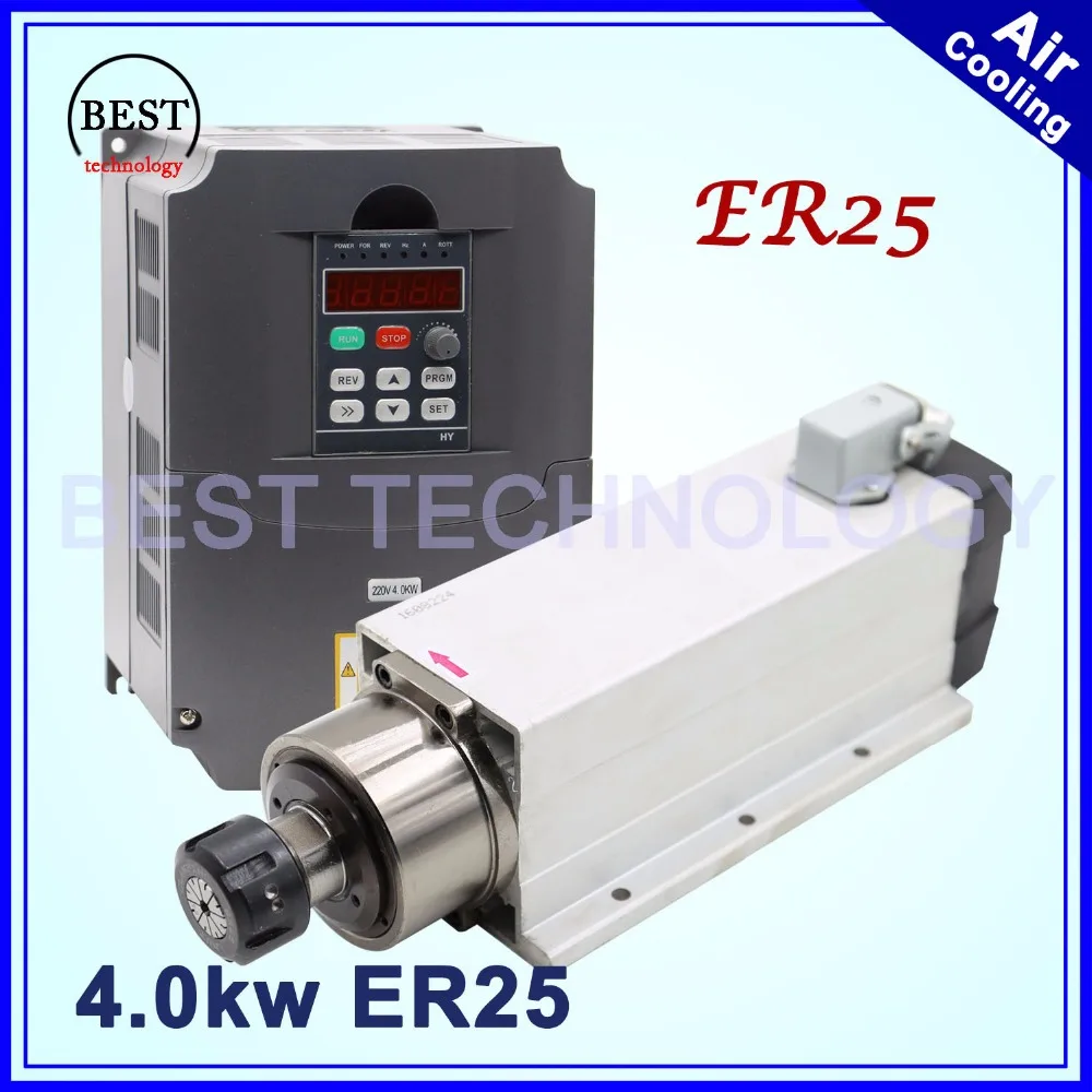 Новое поступление! 4kw ER25 двигатель с воздушным охлаждением шпинделя воздушного