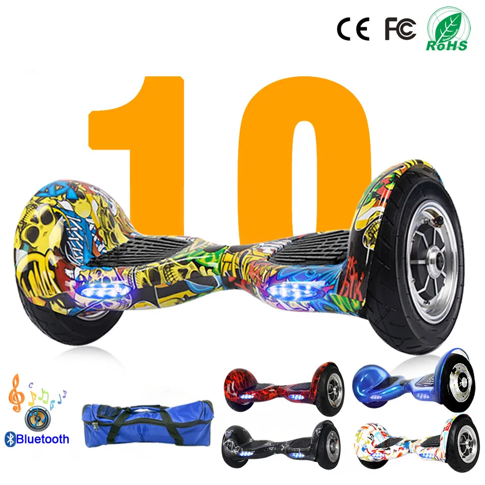 10 дюймов Электрический самобалансирующийся скутер с батареей Hoverbaord Bluetooth сумка
